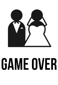 maglietta matrimonio - Game over 