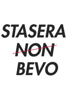 maglietta Stasera non bevo