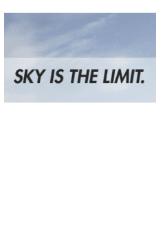 maglietta Sky is the limit