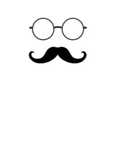 maglietta Glasses & moustache