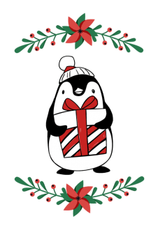 maglietta Christmas penguin