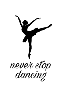 maglietta felpa 'never stop dancing'