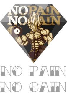 maglietta Vegeta No pain No gain