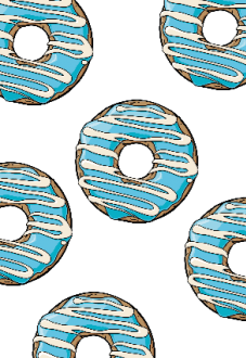 maglietta Blue Donuts