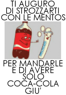 maglietta coca-cola + mentos