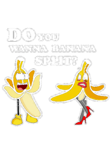 maglietta Do you wanna banana split?
