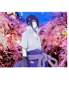 maglietta Sasuke theme sakura