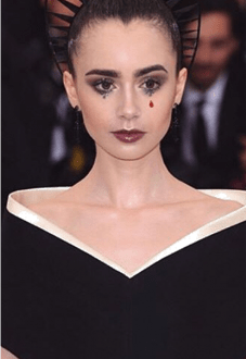 maglietta lily collins - met gala 