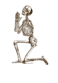 maglietta praying skeleton