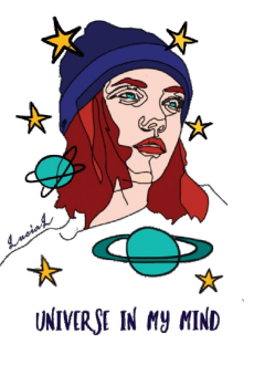 maglietta Universe in my mind