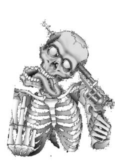 maglietta Skeleton not giving a f***