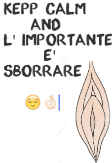 maglietta Kepp Calm and L' Importante è Sborrare 