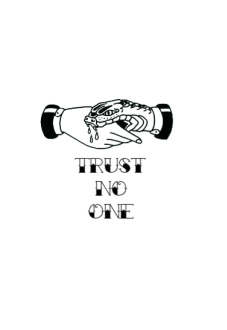 maglietta Trust no one