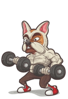 maglietta muscle dog