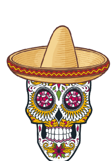 maglietta Mexican Skull