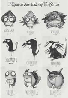 maglietta Pokemon by Tim Burton