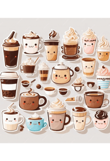 maglietta Kawaii Hotdrinks