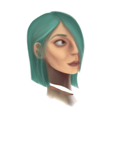 maglietta blue hair girl 