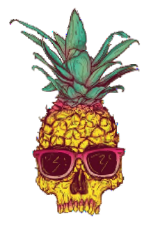 maglietta Pineapple skull