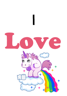 maglietta #I Love Unicorns