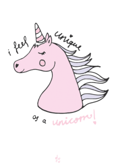 maglietta Feel unique as a unicorn
