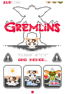 maglietta GREMLINS PRESS START