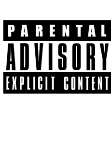 maglietta parental advisory nero