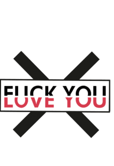 maglietta Felpa 'Fuck you, Love you' 