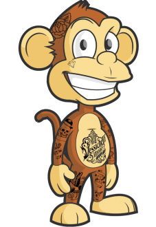 maglietta Monkey Tattoo