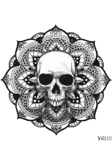 maglietta MANDALA SKULL 