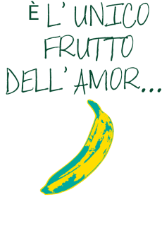 maglietta l'unico frutto del amor ... la banana 