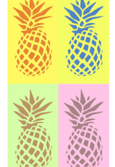 maglietta ananas pop art