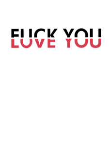 maglietta maglietta donna fuck/love you