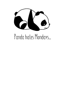 maglietta Panda hates mondays