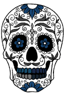 maglietta messican skull