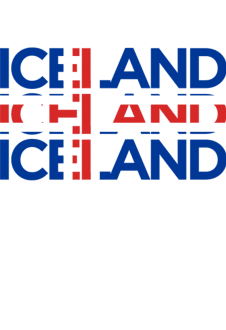maglietta Lettering Flag Iceland