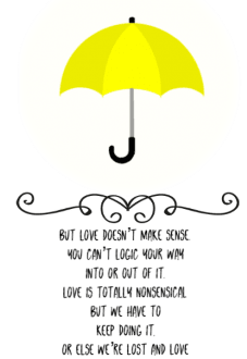 maglietta yellow umbrella