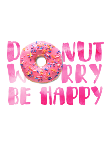 maglietta donut worry be happy