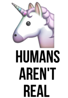 maglietta humans aren't real