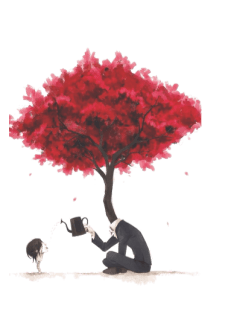 maglietta red tree