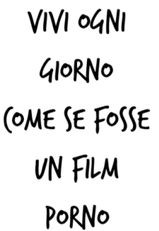 maglietta #viviognigiornocomesefosseunfilmporno