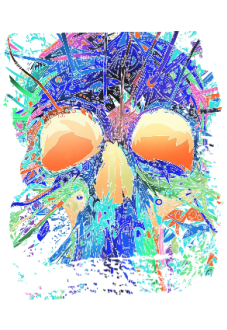 maglietta Inverted skull