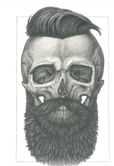 maglietta Hipster Skull