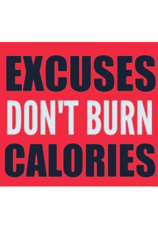 maglietta excuse don't burn calories