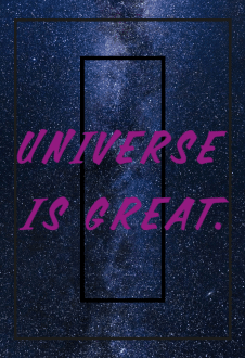 maglietta UNIVERSE IS GREAT.