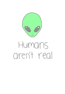 maglietta Humans aren't real T-shirt