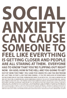 maglietta social anxiety