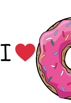 maglietta 'I love donut'
