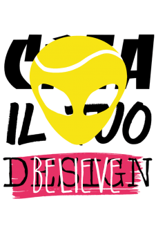 maglietta Believe - tennis alien