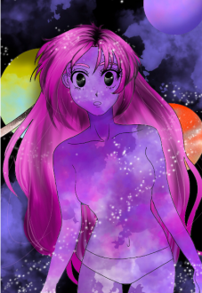 maglietta galaxy girl